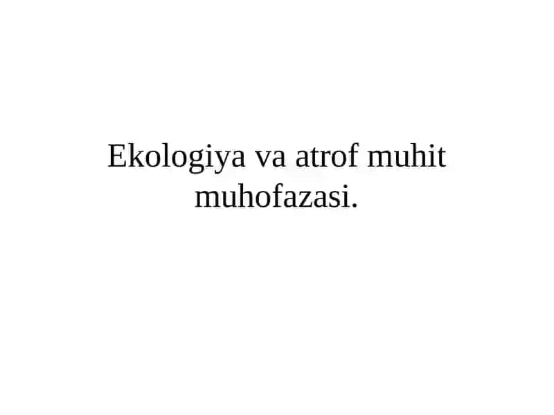 Globall, mintaqaviy va mahalliy muammolar. 2