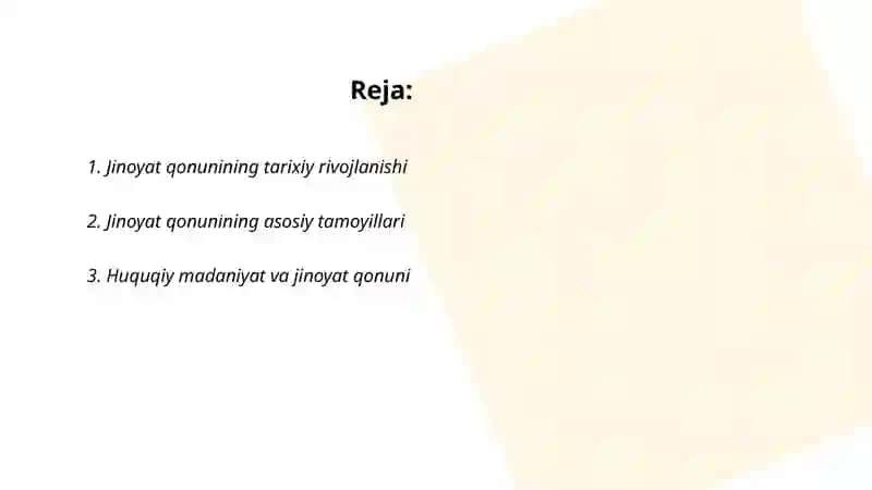 Jinoyat qonunining rivojlanish tamoyillari va ularning mohiyati 2