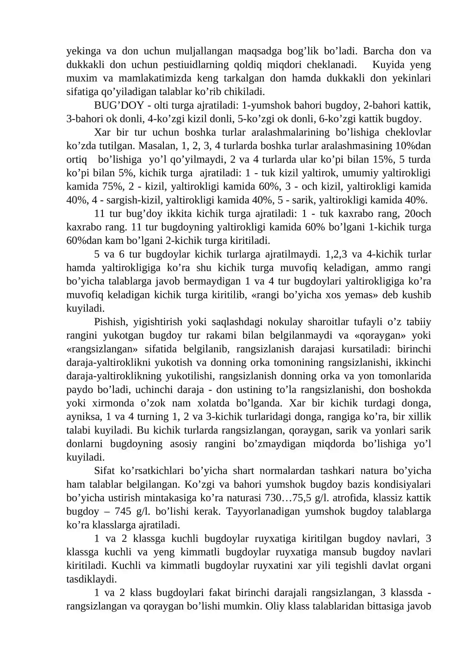 G’alla va dukkakli o’simlik mahsulotlarini standartlashtirish 2