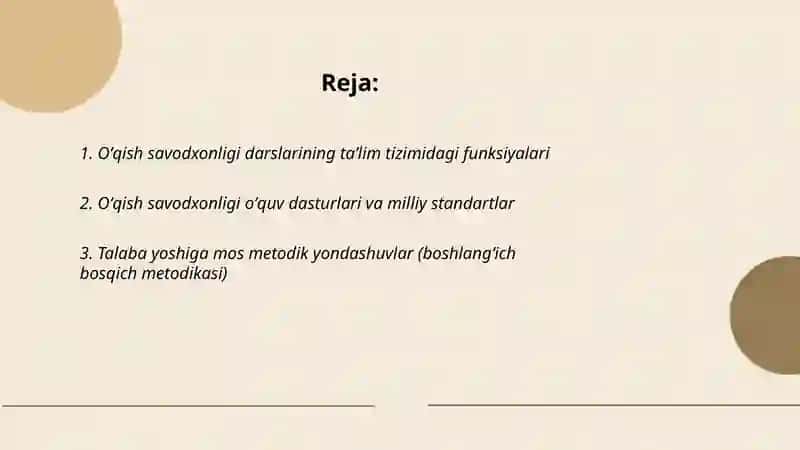 Oʻqish savodxonligi darslarida uning talimiy tizimida tutgan oʻrni va yondashuvlari 2