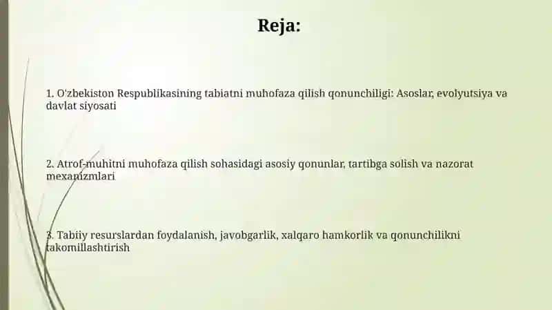 Atrof-muhitni muhofaza qilish qonunchiligi 2