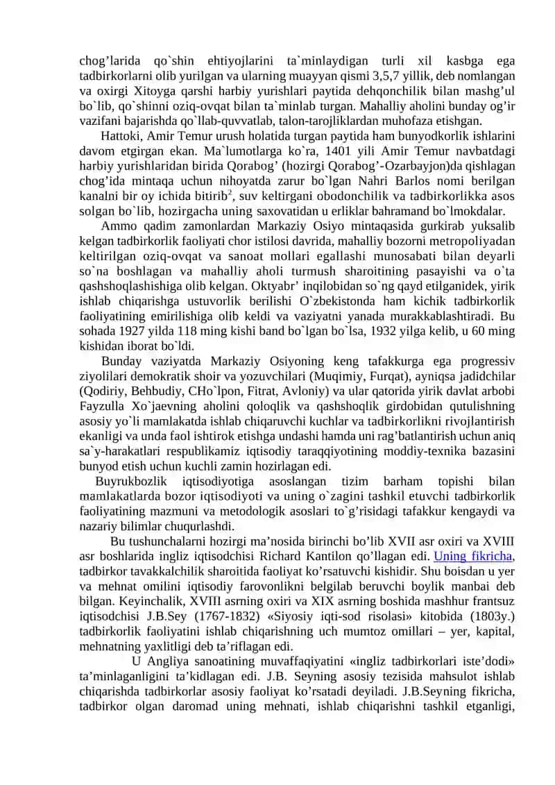 Biznes asoslari fanining mohiyati va iqtisodiyotdagi ahamiyati 2