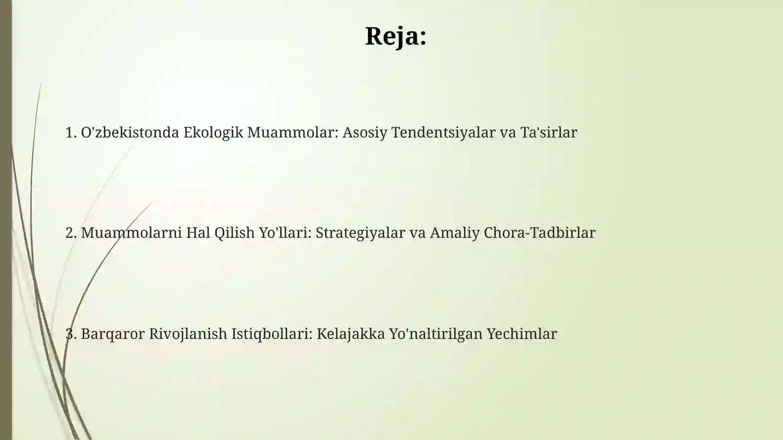 O'zbekistondagi Ekologik Muammolar: Asosiy Tendentsiyalar va Ta'sirlar 2