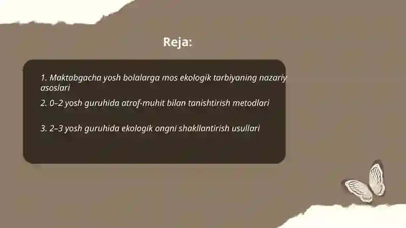 Maktabgacha talimda ekologik tarbiya 2