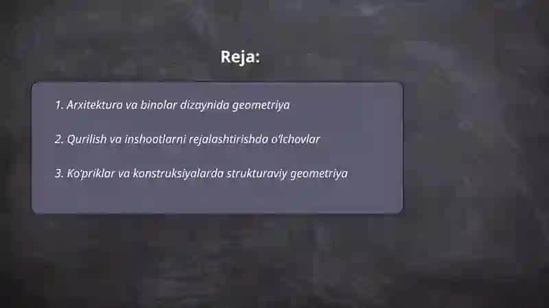 Geometriyaning hayotga tatbiqlari 2