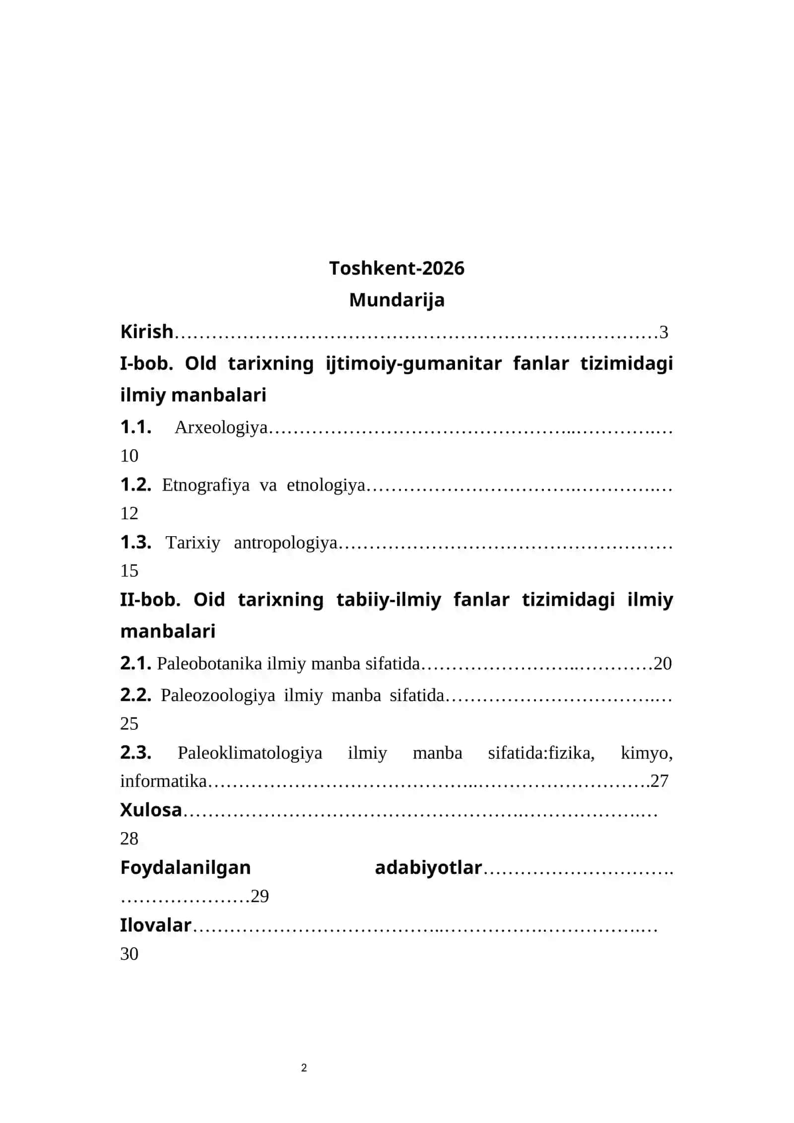 Old tarixning ilmiy manbashunosligi 2