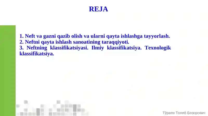 Neft va gazni qazib chiqarish.  Konlarda neftni barqarorlashtirish. 2
