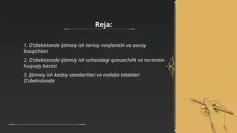 Oʻzbekistonda ijtimoiy ish rivojlanishi 2