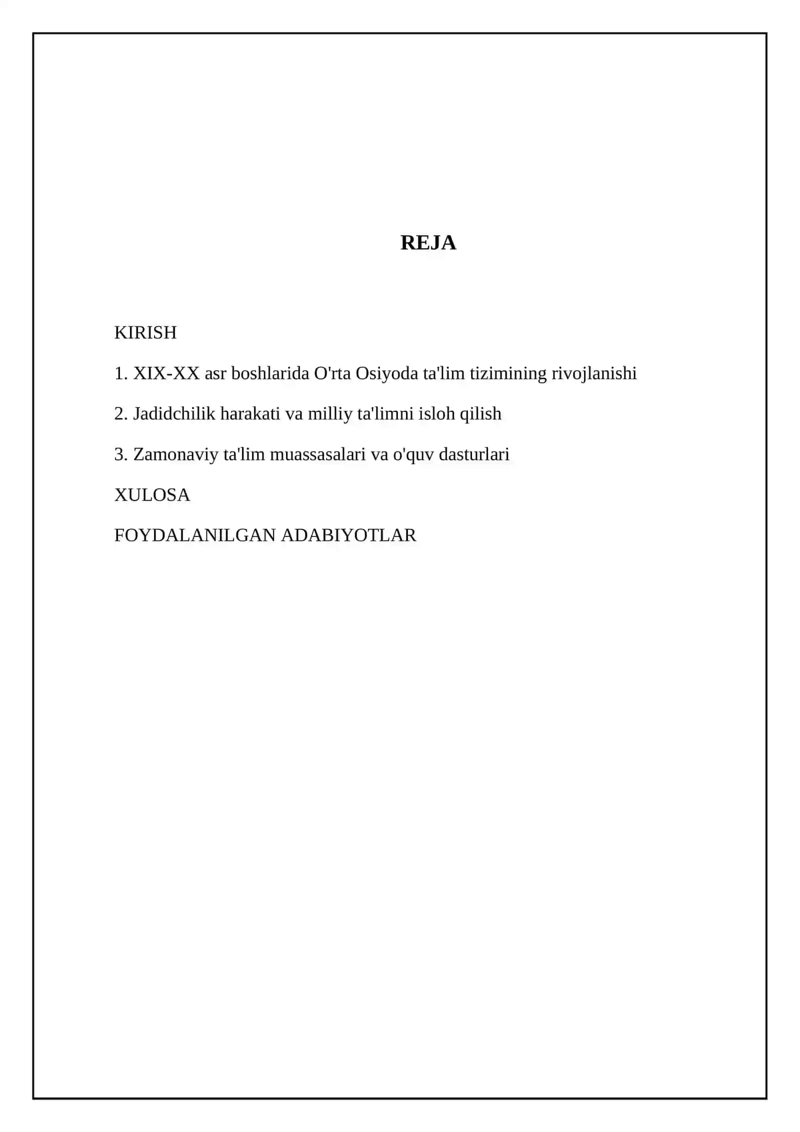 XIX- XX asr boshlaridagi tálim 2