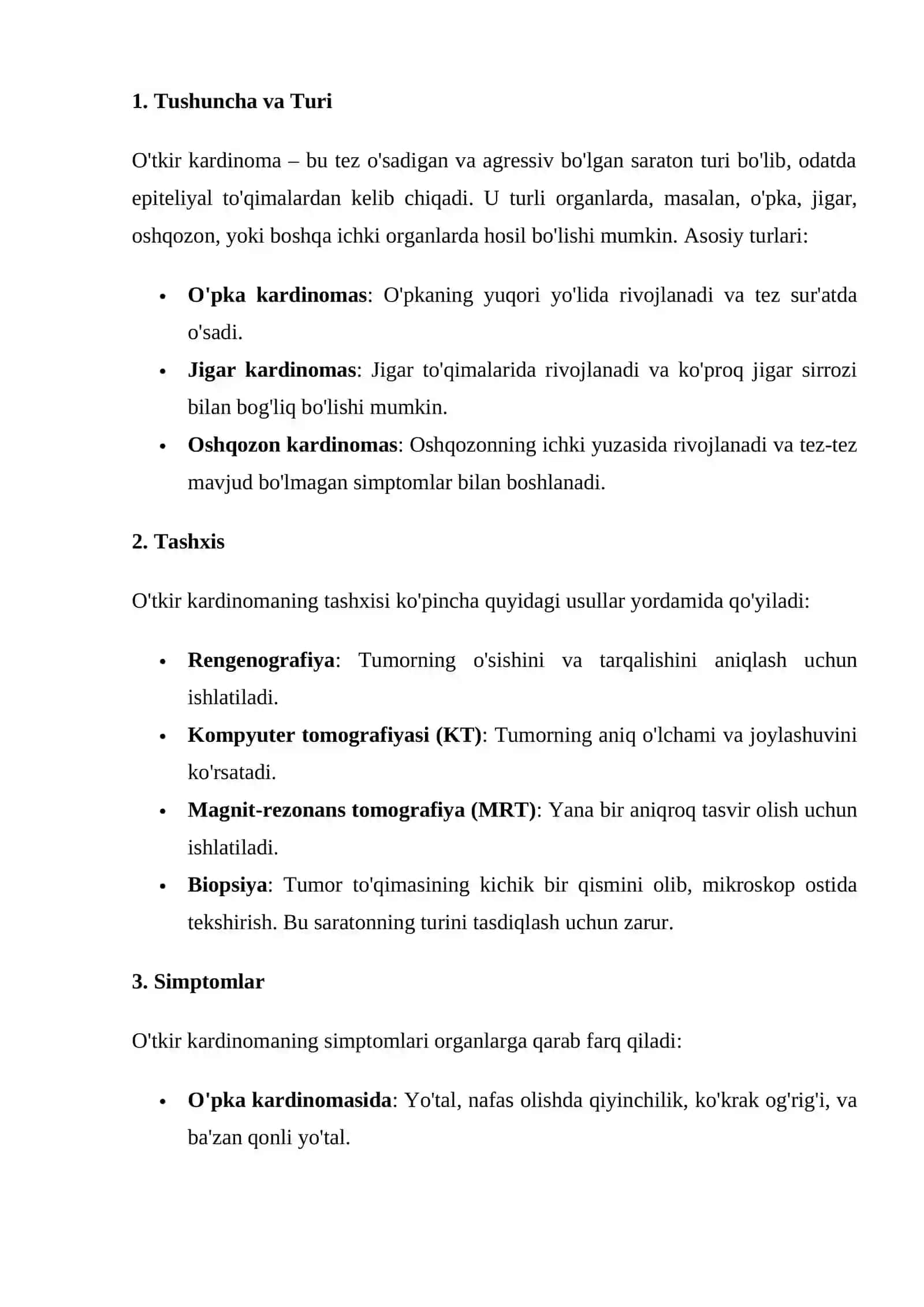 O`TKIR KARDINOMA 2