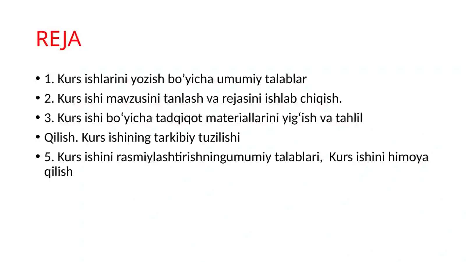Mutaxassislik fanlaridan kurs ishini tayyorlash metodikasi 2