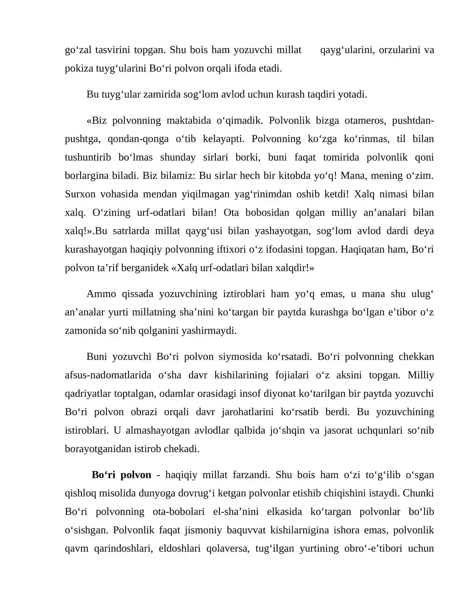 Tоg‘аy Murоd qissаlаridа milliylik mаsаlаlаrining yoritilishi 2