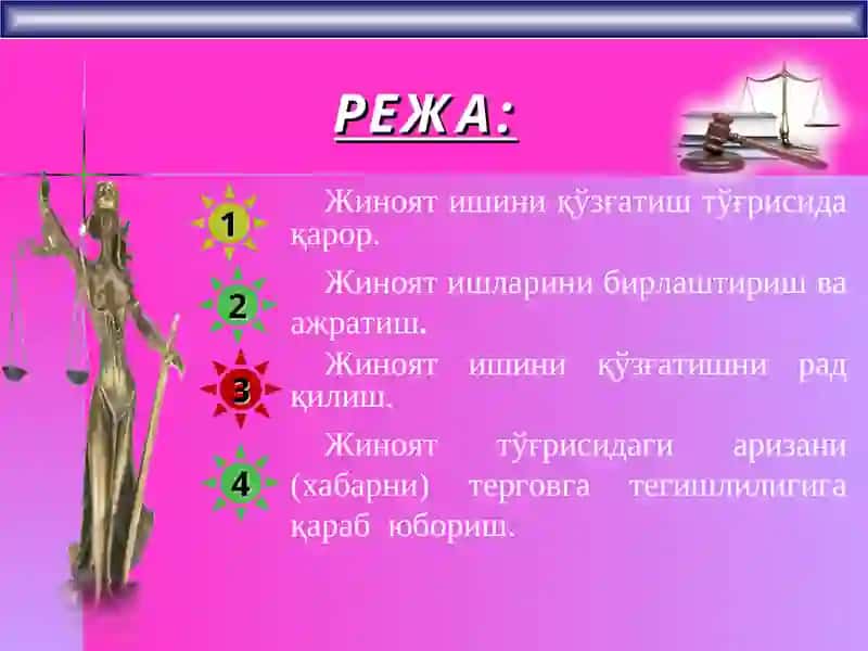 Жиноят ишини қўзғатиш тўғрисида қарор 2