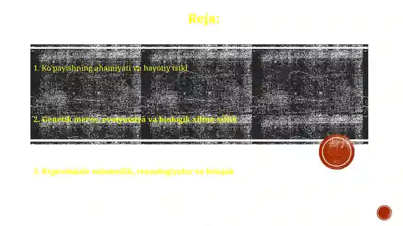 Reproduktsiyaning ahamiyati 2