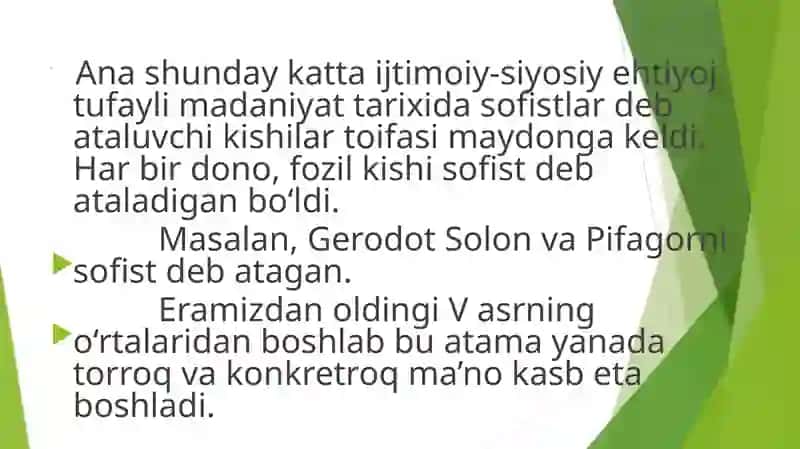 Sofistlarning Notiqliksanʼatihaqidagiqarashlari 2