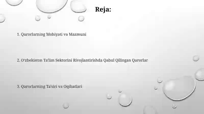 Qarorlarning Mohiyati va Mazmuni 2