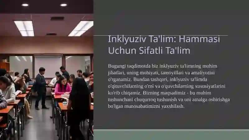 Inklyuziv Ta'lim: Ta'limni Boshqarishning Huquqiy-Me'yoriy va Axloqiy Asoslari 2
