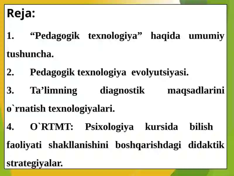 Ta’lim jarayoniga texnologik yondashuv 2