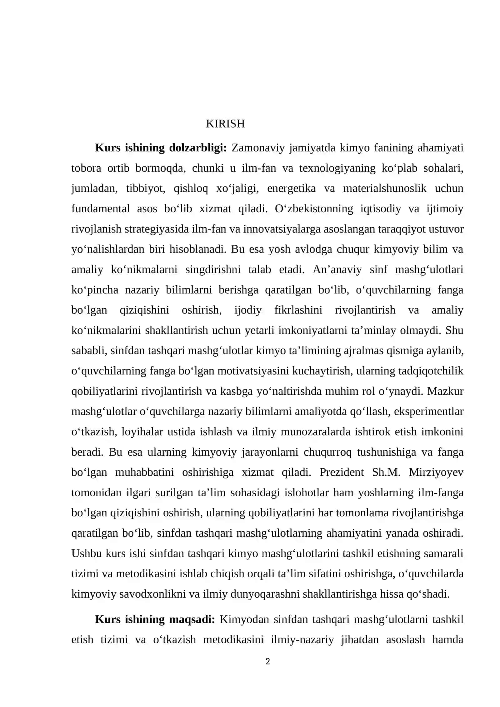 KIMYODA SINFDAN TASHQARI MASHG'ULOTLARNING NAZARIY ASOSLARI VA PEDAGOGIK AHAMIYATI 2