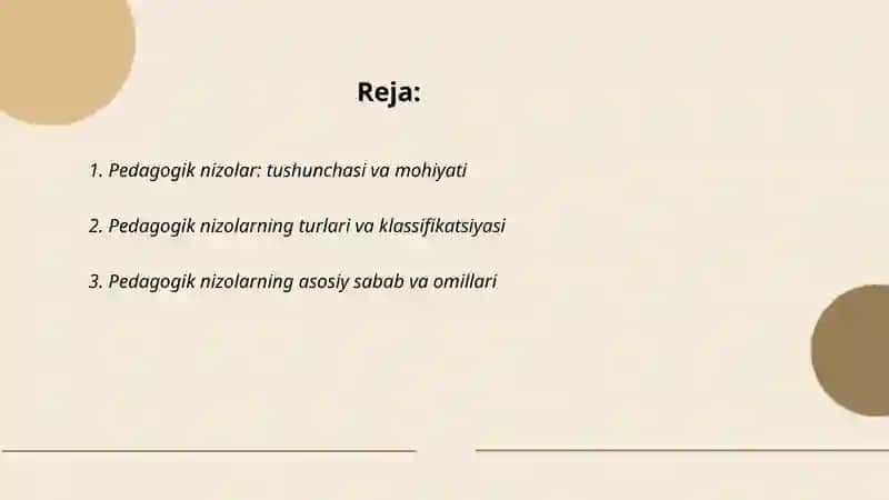 Pedagogik nizolar va ularni bartaraf etish texnologiyasi 2