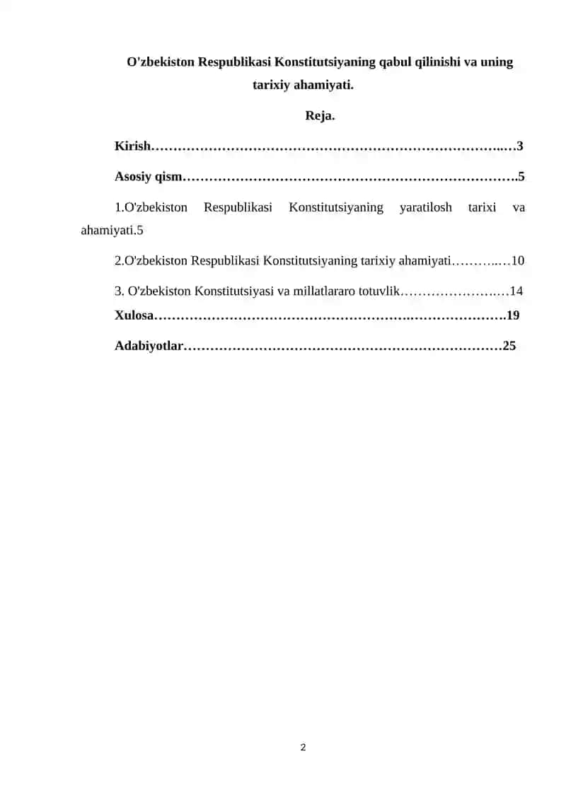O'zbekiston Respublikasi Konstitutsiyasi 2