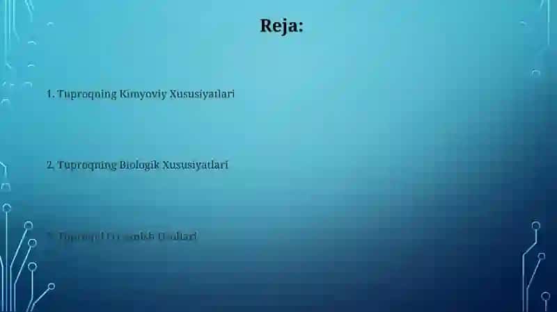 Tuproqning Kimyoviy Xususiyatlari 2