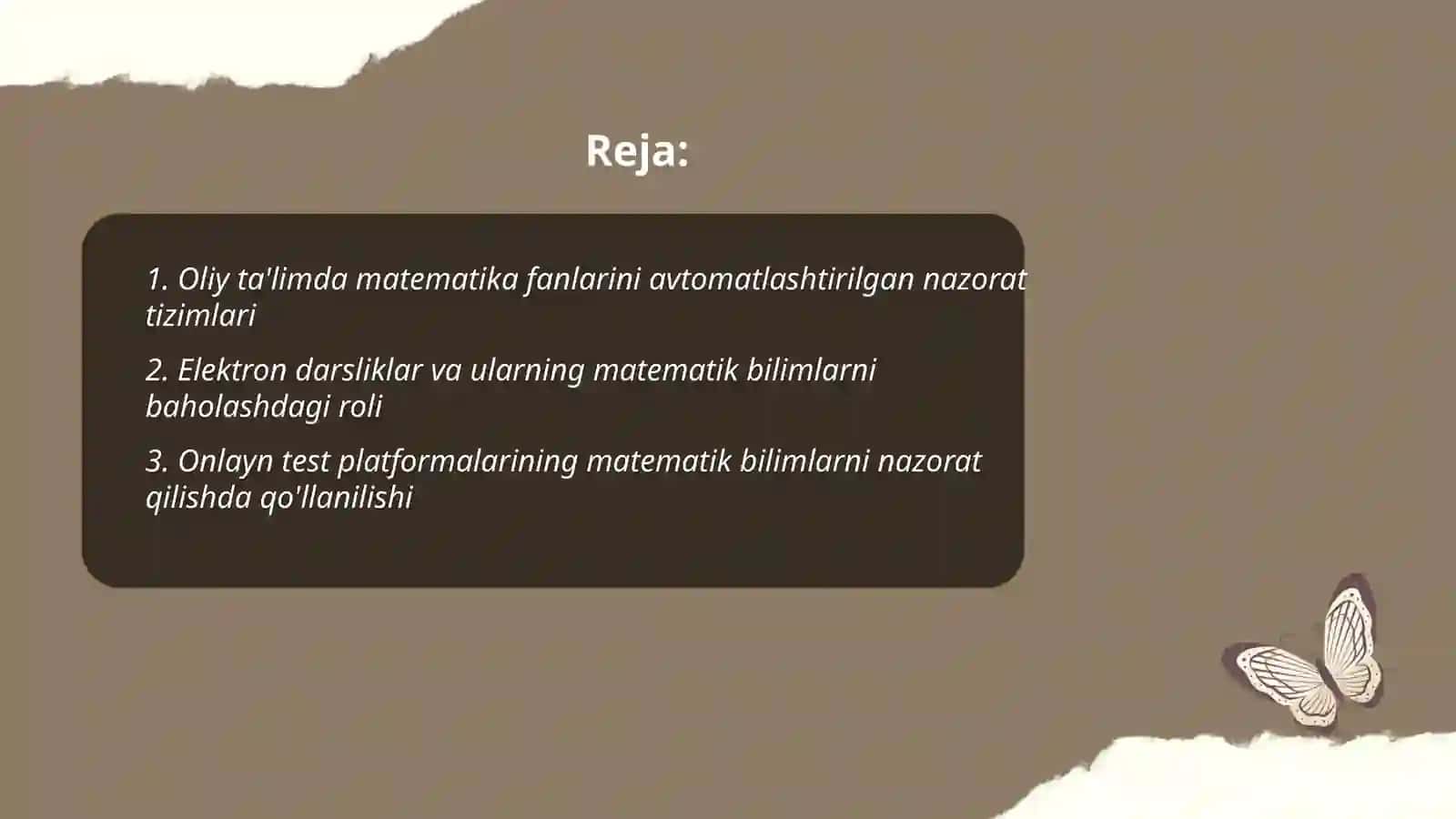 Matematika fanlarini elektron ta'lim asosida tashkil etish istiqbollari 2