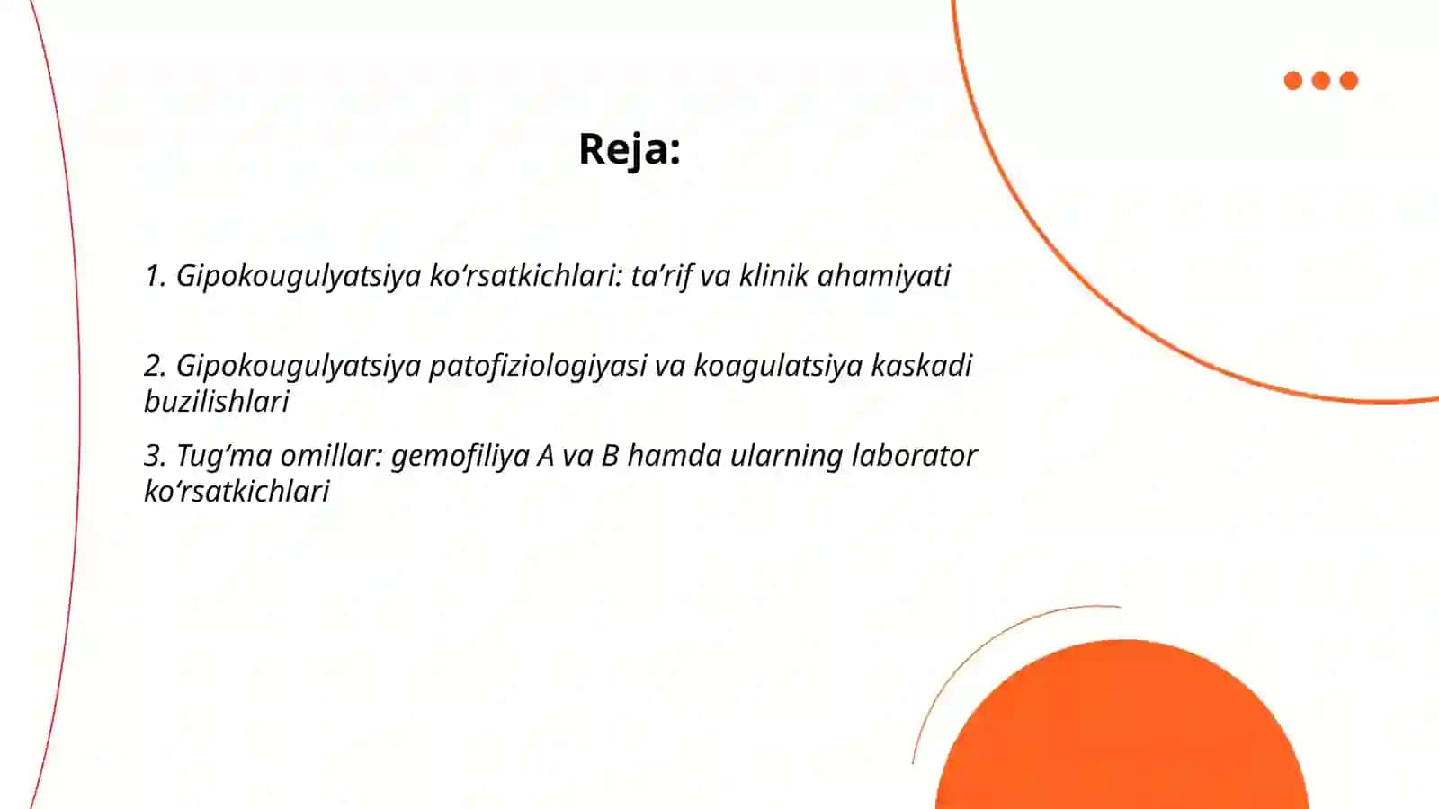 Gipokougulyatsiya koʻrsatkichlari 2