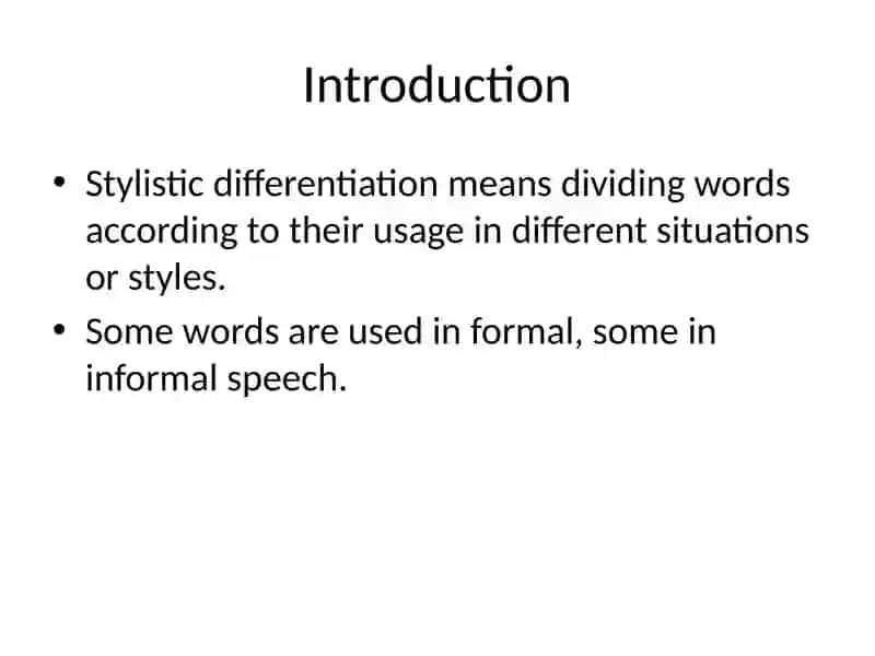 The Stylistic Differentiation of the Vocabulary System of Modern English 2