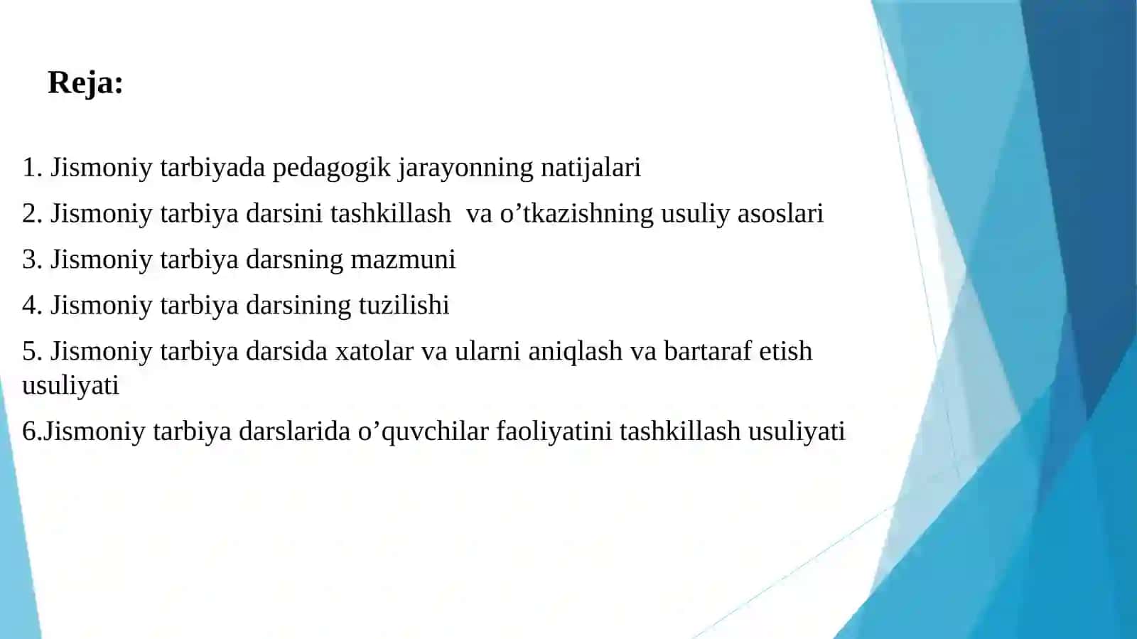 JISMONIY TARBIYADARSLARINING VAZIFALARI 2