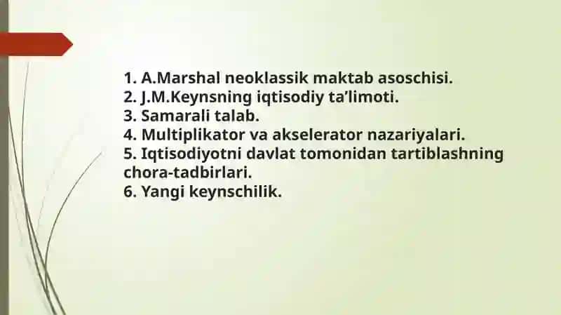 Neoklassik maktab iqtisodiy qarashlari 2