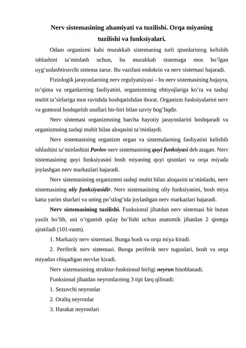 Nerv sistemasi 2
