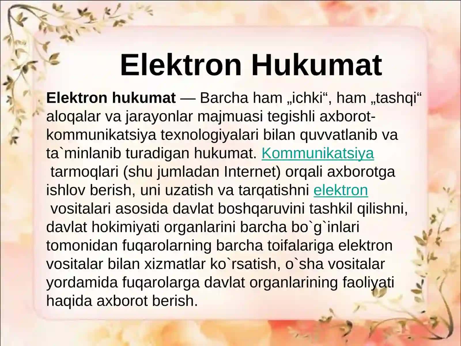 Elektron hukumat va "aqlli shahar" konsepsiyasi 2