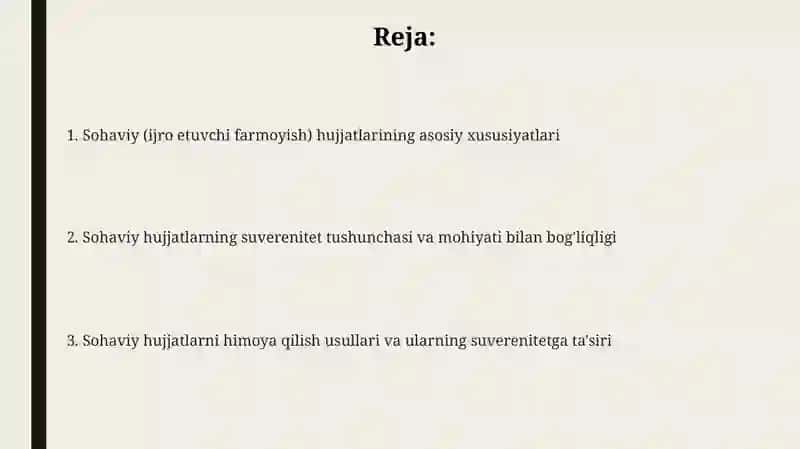 Sohaviy farmoyish hujjatlari 2