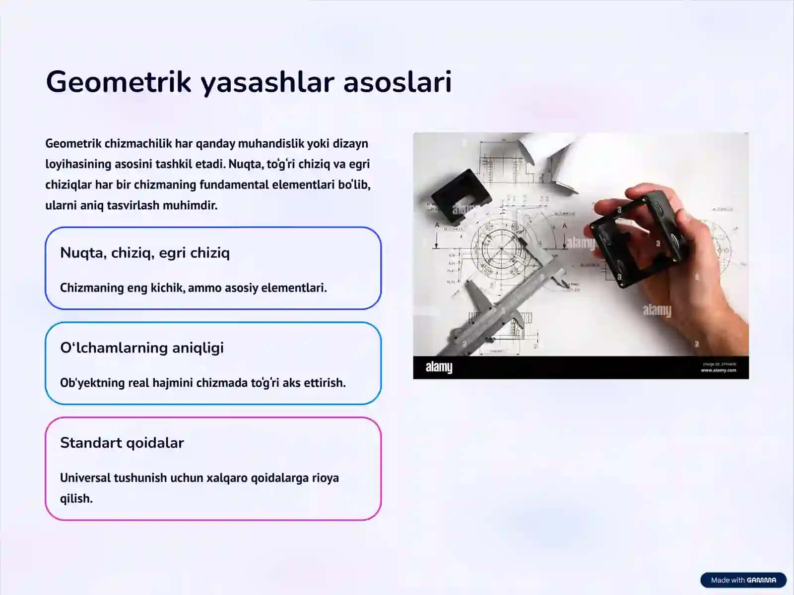 Geometrik chizmachilik: Yasashlar va o‘lcham qo‘yish qoidalari 2