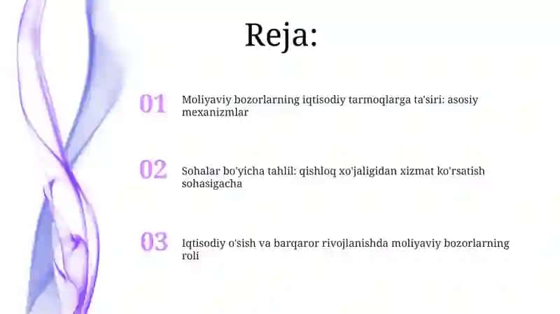 Moliyaviy bozorlarning iqtisodiy tarmoqlar rivojlanishiga ta'siri 2