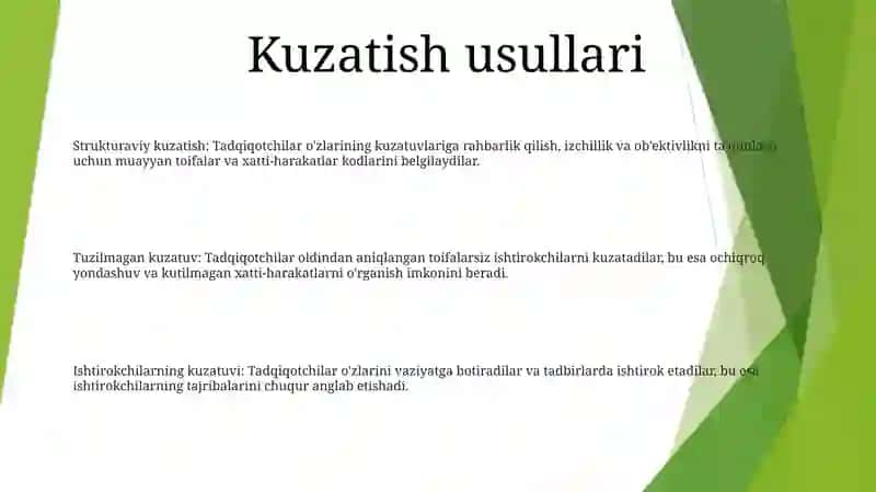 Shaxsni Tadqiq Etish Metodlari 2