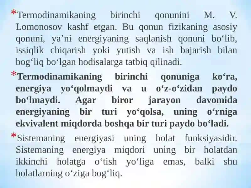 Termodinamikaning ikkinchi qonuni 2