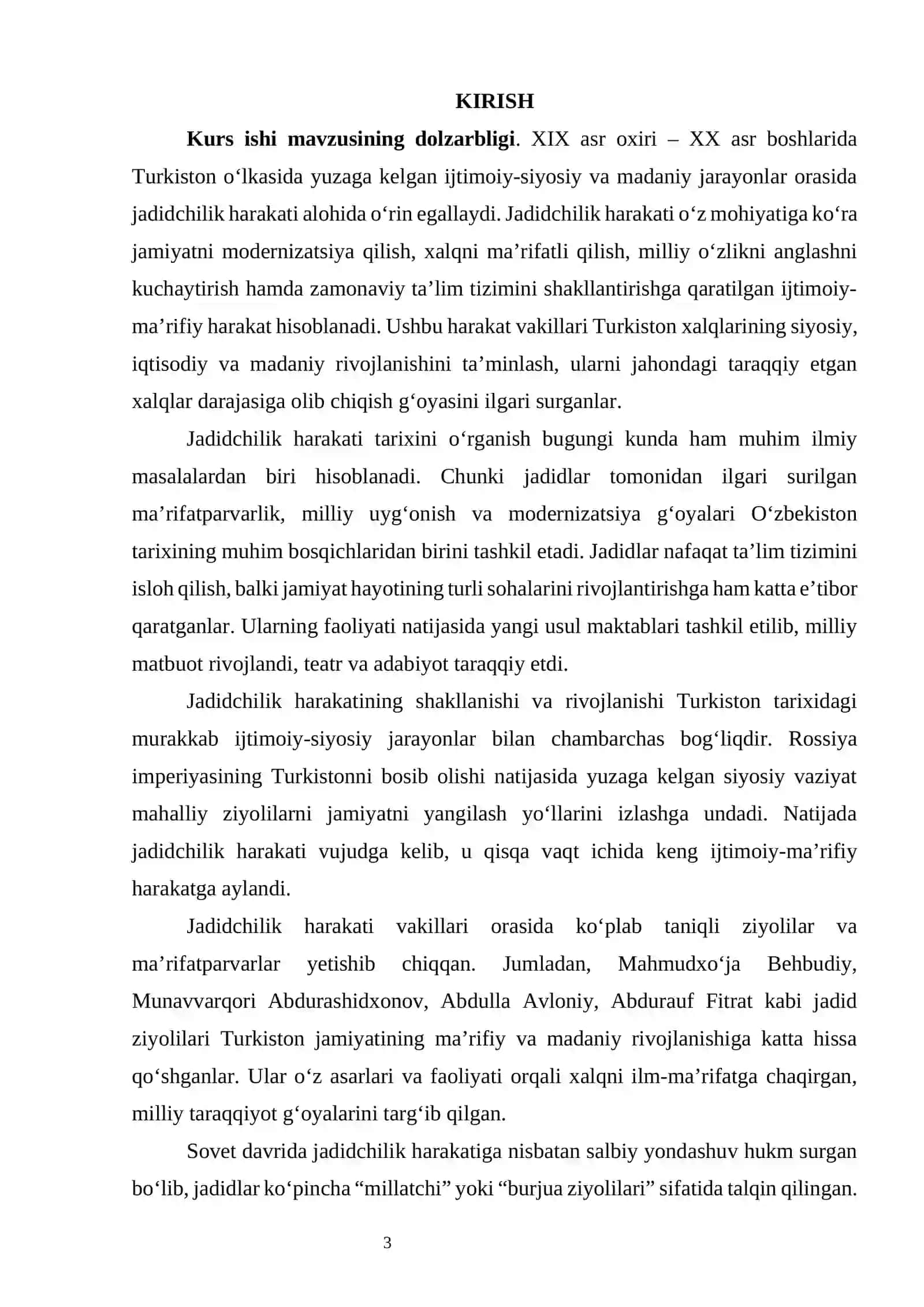 Jadidchilik harakati tarixining zamonaviy tarixshunoslikdagi talqini 2