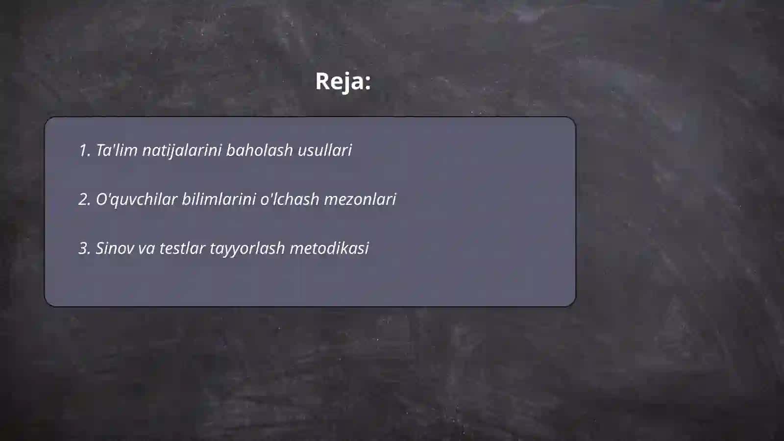 Ta'lim olganlikni tashxis etish 2