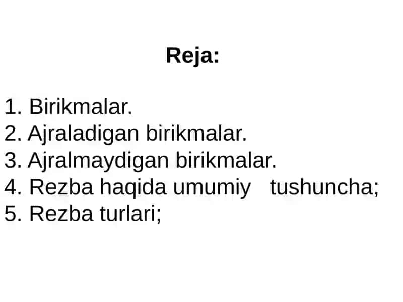 Ajralmaydigan birikmalar 2