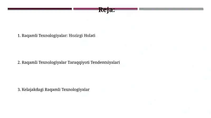 Raqamli texnologiyalar va ularning rivojlanish tendesiyalari 2