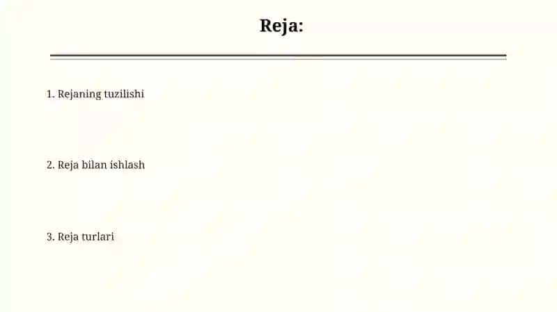 Reja, Rejaning turlari 2