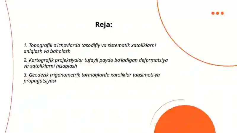 Xatoliklar qiymatini hisoblab chiqish TOPOGRAFIYA, KARTOGRAFIYA VA GAT 2