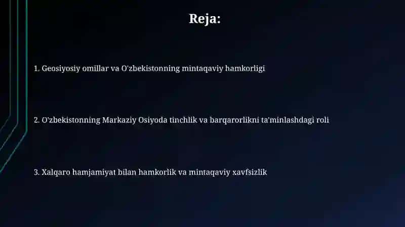 Transchegaraviy tahdidlarga qarshi kurashda Oʻzbekistonning roli 2
