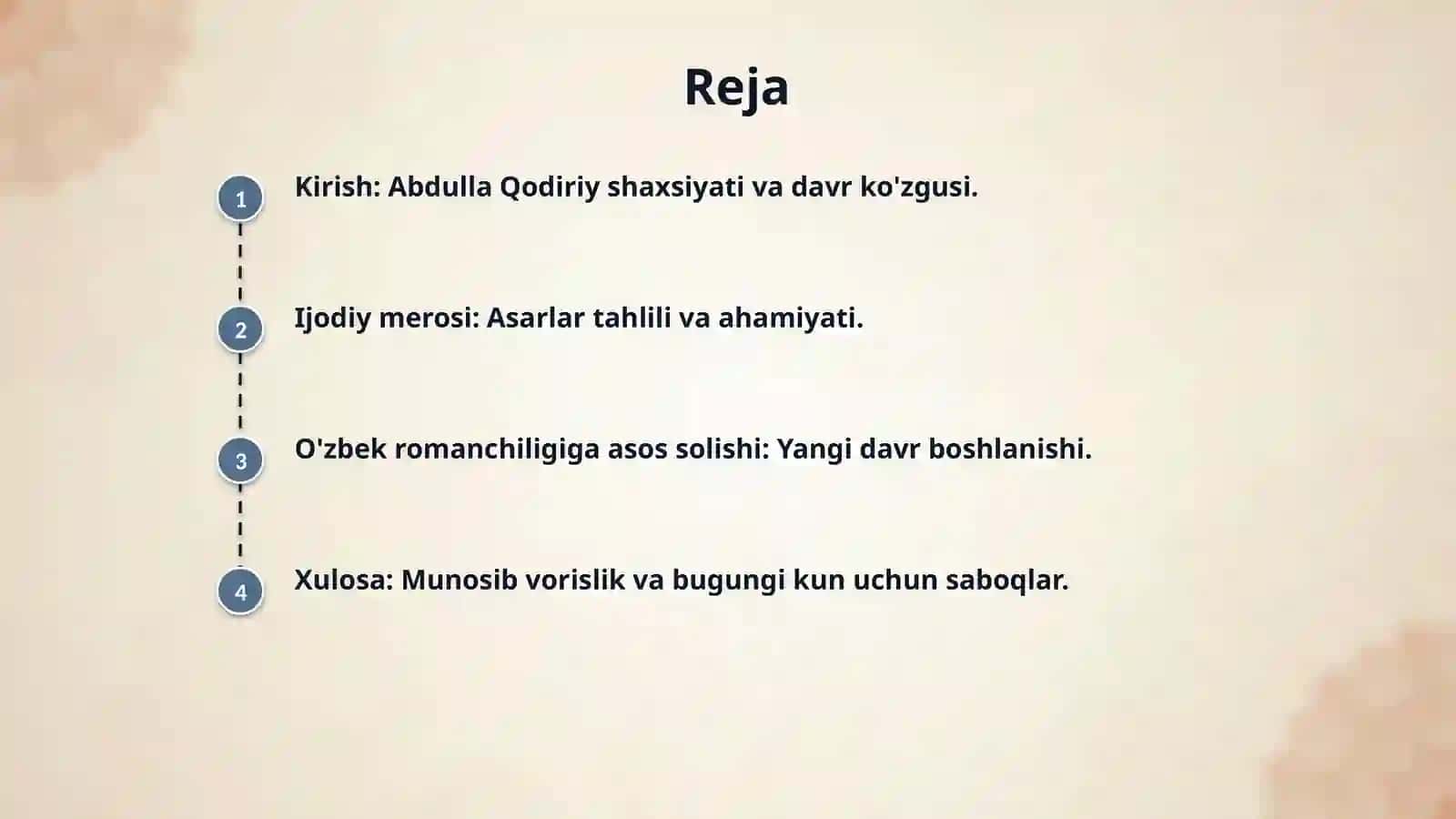 Abdulla Qodiriy hayoti va ijodi. Abdulla Qodiriy o'zbek romanchiligi asoschisi. 2