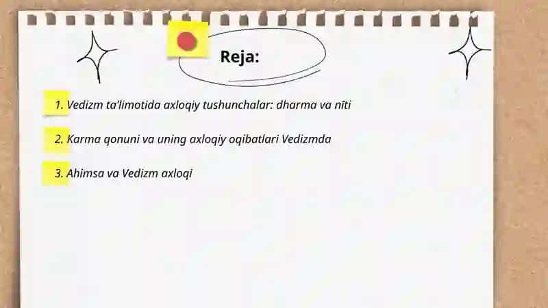 Vedizmning diniy axloqiy qarashlari 2