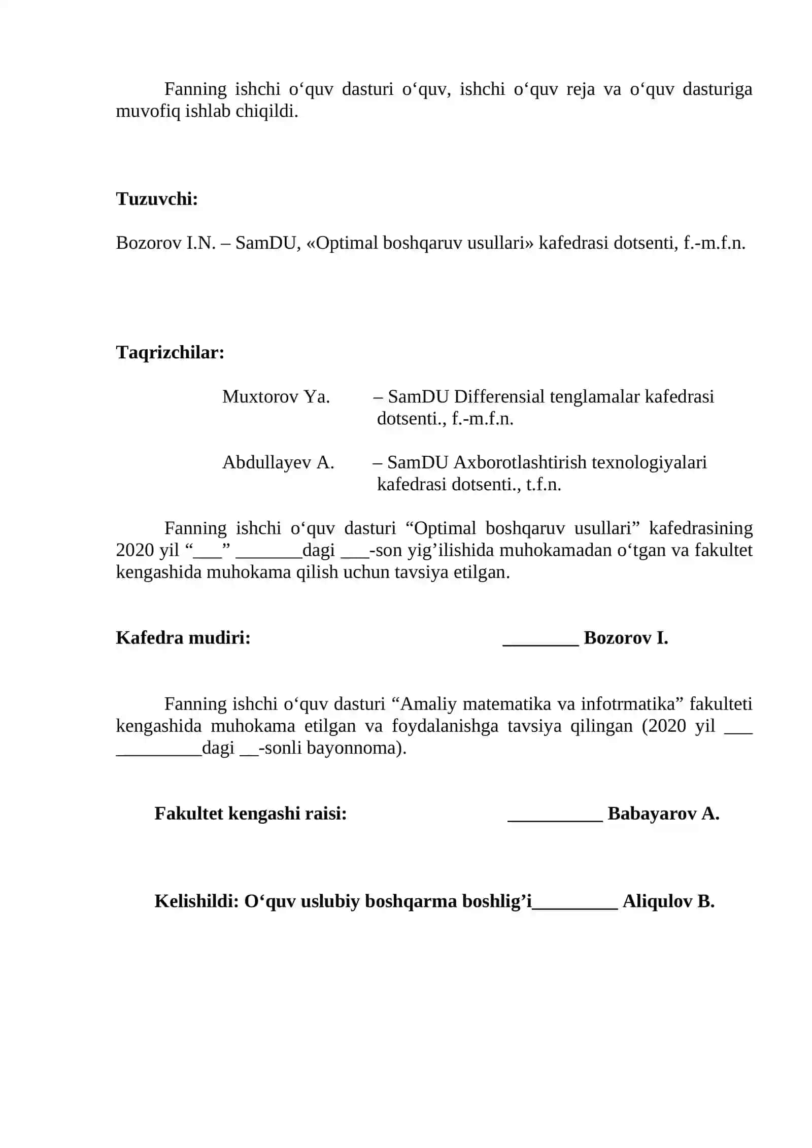 O‘YINLAR NAZARIYASI VA JARAYONLAR TADQIQOTI 2