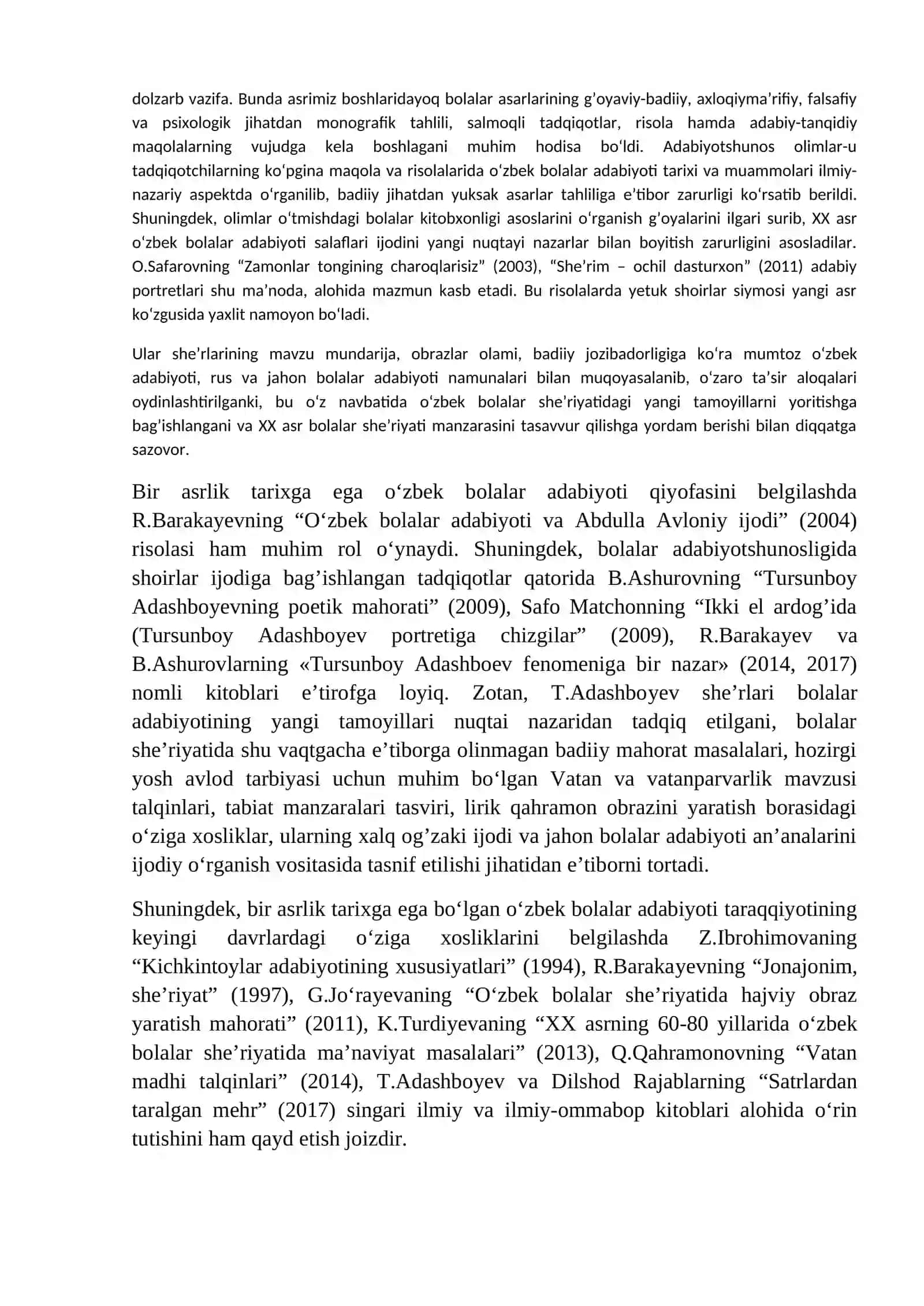 Istiqlol davri bolalar adabiyoti 2