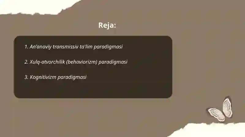 Ta'lim paradigmalari 2